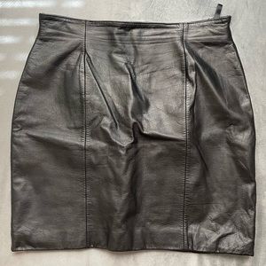 Vintage leather mini skirt